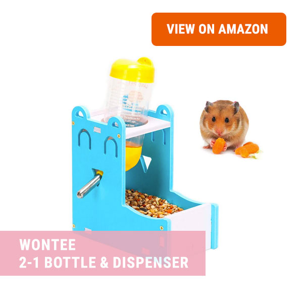 Wontee 2-1 hamster bottle and dispenser product review